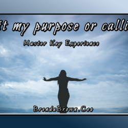 Is it my purpose or calling? Master Key Experience